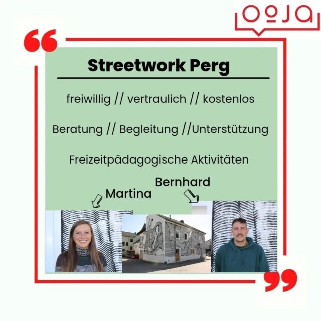 Hier stellen sich heute und morgen die Perger Streetworker vor. Bleibt gespannt!
#streetworkperg #oöja #bezirkperg