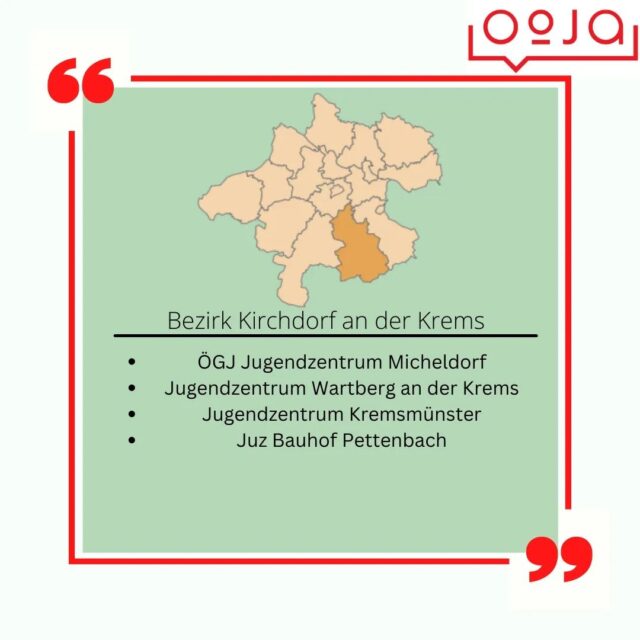 Diesen Monat stellen sich die Einrichtung der offenen Jugendarbeit aus dem Bezirk Kirchdorf an der Krems vor. 4 Jugendzentren, 0 Streetwork Einrichtungen.
#kirchdorfanderkrems #micheldorf #kremsmünster #wartberganderkrems #pettenbach #offenejugendarbeit #juz #jugendzentrum #ooeja